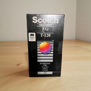 Vintage New Unopened Blank Scotch T-120 EG High Grade VHS Tape For VCR